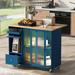 Red Barrel Studio® Rosebella Medium Density Fiberboard (MDF) Accent Cabinet Wood in Blue | 37.12 H x 44.15 W x 27.09 D in | Wayfair