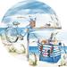 Creative Converting Seaside Summer Plate & Napkin Dinnerware Set, Serves 16 in Blue/Brown/Green | Wayfair DTC8662E2G