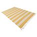 Yellow Rectangle 9' x 12' Area Rug - August Grove® Rectangle Abishanth Striped Hand-Knotted Cotton Area Rug in/White Cotton | Wayfair