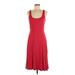 Old Navy Cocktail Dress - A-Line Scoop Neck Sleeveless: Red Print Dresses - Women's Size Medium