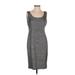 Akris Punto Casual Dress - Sheath Scoop Neck Sleeveless: Gray Dresses - Women's Size 8