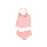 Carter's Two Piece Swimsuit: Pink Solid Sporting & Activewear - Size 3-6 Month