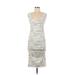 Monrow Casual Dress - Midi Scoop Neck Sleeveless: White Camo Dresses - Women's Size Medium