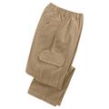 Blair Haband Men's Casual Joe® Stretch Waist Poplin Cargo Pants - Tan - 50