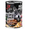 alpha spirit Dog Meatballs 6 x 400 g umido per cane - Manzo & Salvia