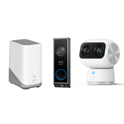 Video Doorbell E340 (Akkubetrieben) + Indoor Cam S350 + Homebase 3