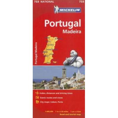 Michelin Portugal, Madeira Road And Tourist Map