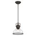 Westinghouse 613210 - 1 Light Black/Bronze with Clear Seeded Glass Pendant (1Lt Pend Black-Bronze w/Clear Seeded Glass)