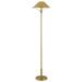 Currey & Company Maarla Brass Floor Lamp - 58.75"h x 14.25"w x 14.25"d