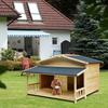 Waterproof Dog Houses for Small Medium Large Dogs Outdoor & Indoor, Wooden Puppy Shelter Large Doghouse with Porch