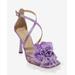 Boston Proper - Lavender Purple - Floral Strappy Heel - 9.0
