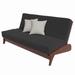 Dillon Queen Warm Cherry Futon Set Stratus Mattress and Cover