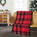 Harper Red Black Buffalo Check Woven Throw 50x60