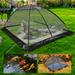 VEVOR 8x10 FT 1/2in Black Nylon Pond Net Cover Dome with Zipper and Wind Rope for Pool and Garden - 8x10 FT
