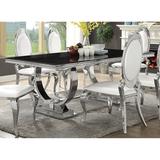 Coaster Furniture Antoine Chrome and Black Rectangular Dining Table