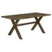 Coaster Furniture Alston X-shaped Dining Table Knotty Nutmeg - 70.75'' x 35.50'' x 30.00''