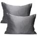 Kitsch Satin Pillowcase for Hair & Skin - Pillow Cases Standard Queen (Charcoal 2 Pack)