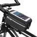 MTB Bicycle Top Tube Phone Bag for 6 Screen Size Bike Front Frame Bag with Headphone Hole