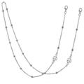 Mask Chain 1Pc Pearl Mask Holding Chain Lanyard Bracket Glasses Chain Necklace (Silver)