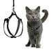 Filbert Cat Harness and Leash Set with Reflective Strip Cat Harness Escape Proof w/ Cat Leash Adjustable Travel Harness for Cats Cat Harness for Walking & Outside Easy-to-Put-On Kitten Harness