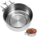 Kkewar Crate Water Bowl Metal Dog Bowl Anti-slip Pet Bowl Cage Water Bowl Dog Crate Water Bowl Dog Food Bowl