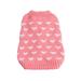 ATriss Dog Clothes Heart Pattern Knitting Sweaters Pet Costume Pet Dog Wearing Decoration for Dog Pet Size M