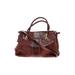 Marino Orlandi Leather Satchel: Pebbled Brown Print Bags