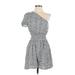 American Eagle Outfitters Cocktail Dress: Gray Floral Motif Dresses - Women's Size X-Small