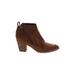 Dolce Vita Ankle Boots: Brown Print Shoes - Women's Size 8 1/2 - Round Toe