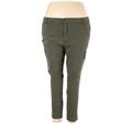 Denim 24/7 Jeggings - High Rise Skinny Leg Boyfriend: Green Bottoms - Women's Size 22 - Green Wash