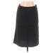 United Colors Of Benetton Wool Skirt: Black Grid Bottoms - Women's Size 40