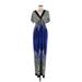 Bailey Blue Casual Dress V Neck Short sleeves: Blue Dresses - Women's Size Medium