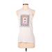 Adidas Active Tank Top: White Print Activewear - Women's Size Small