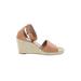 Vince Camuto Wedges: Tan Print Shoes - Women's Size 8 1/2 - Open Toe