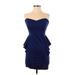 Trafaluc by Zara Cocktail Dress: Blue Dresses - Women's Size Small