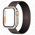 YuiYuKa Milanese Loop Wristbands Compatible with Apple Wacth Bands and Case 41mm 40mm 45mm 44mm Women Men Stainless Steel Metal Strap and Cover Bumper for iWatch Series 9 8 7 6 5 4 SE