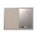 MasterVision Designer Combo Fabric Bulletin/Dry Erase Board 24 x 18 White/Gray Surface Gray MDF Wood Frame (MX04331608)