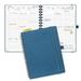 POPRUN 2024 Weekly Planner Spiral Bound - Hourly Schedule & Vertical Weekly Layout - 2024 Planner for Time Management 6.5 x 8.5 - Monthly Tabs Pen Holder Leather Soft Cover - Navy Blue