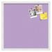 MYXIO 22x22 Inch Cork Bulletin Board. This Decorative Framed Pin Board Comes with Purple Circles Design and a White Frame Frame. Ideal for Home Office Decor or Message Board (MYXIO-493)