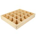 4pcs Wood Storage Box with 20 Compartment Socks Storage Tray Socks Organizer Storage Box Sorting Tray Sundries Container for and Socks