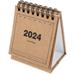 Decor Desk Calendars Personalized Calendars Year of The Dragon Calendar Mini 2024 Calendar Desk Flip Calendar Mini Desk Calendar Cowhide 2024 Calendar Desktop Ornament Trinkets Miniature Paper Office