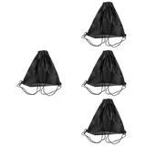 4 Count Ball Bag Drawstring Helmet Sports Volleyball Bags Duffel for Traveling Motorcycle Storage Pouch Bike