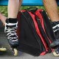 BAOSITY Roller Skate Bag Ice Skate Bag Large Capacity Roller Skate Carrier Skating Shoes Storage Bag for Quad Skates Ice Hockey Skate red