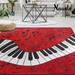 GZHJMY Music Piano Non Slip Area Rug for Living Dinning Room Bedroom Kitchen 2 x 3 (24 x 36 Inches / 60 x 90 cm) Music Piano Nursery Rug Floor Carpet Yoga Mat