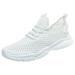 eczipvz Running Shoes for Men Men Running Shoes Men Casual Breathable Walking Shoes Sport Sneakers Gym Tennis Slip On Comfortable Lightweight Shoes White