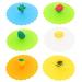 6 Pcs Silicone Cup Lid Clear Coffee Mug Kitchen Gadgets Practical Tool Coffee Mug Cup Cover Leak-proof Cup Lid Travel