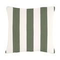 Canopy Stripe Sunbrella Outdoor Pillow - Fern/White Sunbrella, 20" x 20" - Ballard Designs Fern/White Sunbrella 20" x 20" - Ballard Designs