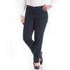 Chinohose KJBRAND "Betty Chino", Damen, Gr. 54 (27), K-Gr, blau (dunkelblau), Web, Obermaterial: 60% Baumwolle, 37% Polyamid, 3% Elasthan, casual, bequem knöchellang, Hosen, mit Komfortbund