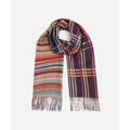 Paul Smith Swirl Check Wool-cashmere Scarf One size