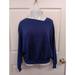 Free People Sweaters | Free People Women's Small Asymmetric Neckline Long Sleeve Casual Sweater Blue | Color: Blue | Size: S